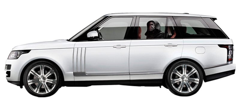 Kylo Ren Perforated Window Decal on car