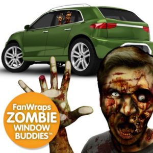 FanWraps Zombie Window Buddies, "Gory Gary" on car
