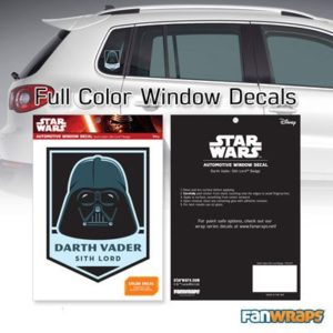 Darth Vader Sith Lord Badge Window Decal packaging
