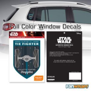 Imperial TIE Fighter Badge Window Decal packaging
