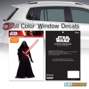 Kylo Ren "At the Ready" Window Decal packaging