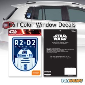 R2-D2 Astromech Droid Badge Window Decal packaging