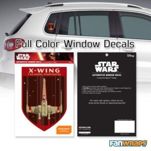 X-Wing Starfighter Badge Window Decal packaging