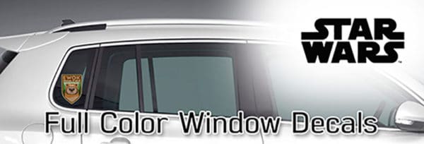 Ewok window Decal on car