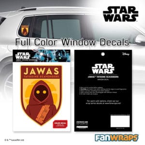 Jawa Tatooine Scavengers Window Decal packaging