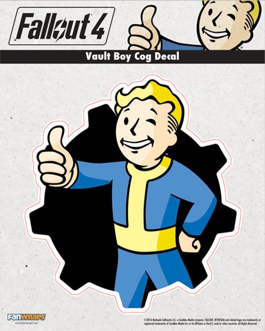 Fallout 4 Vault Boy Cog Decal - FanWraps