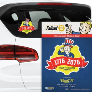 Fallout 76 Tricentennial Logo Window Decal
