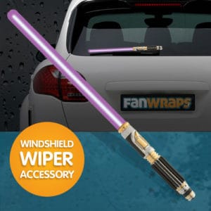 Mace Windu Lightsaber Windshield Wiper Accessory on car