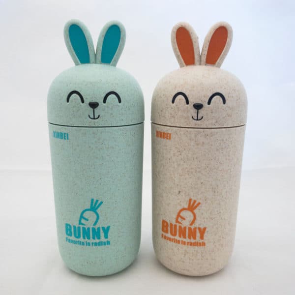 Cute Bunnies (Orange & Green) 13.5 oz. Travel Cups