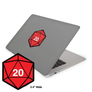 20 Sided Die Device Decal on device