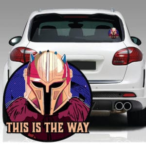 The Armorer Window Decal product on car