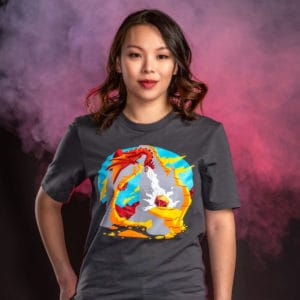 Dragon Fire T-Shirt / Dark Matter Ink model photo