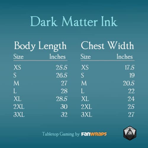 Dark Matter Ink Unisex Crew Sizing