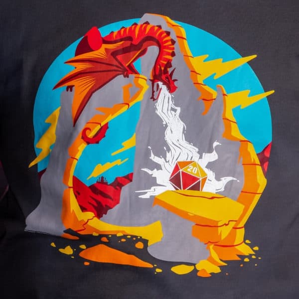 Dragon Fire T-Shirt / Dark Matter Ink close up