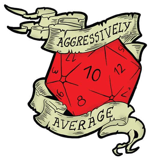 Aggressively Average 20 Sided Die Decal - FanWraps