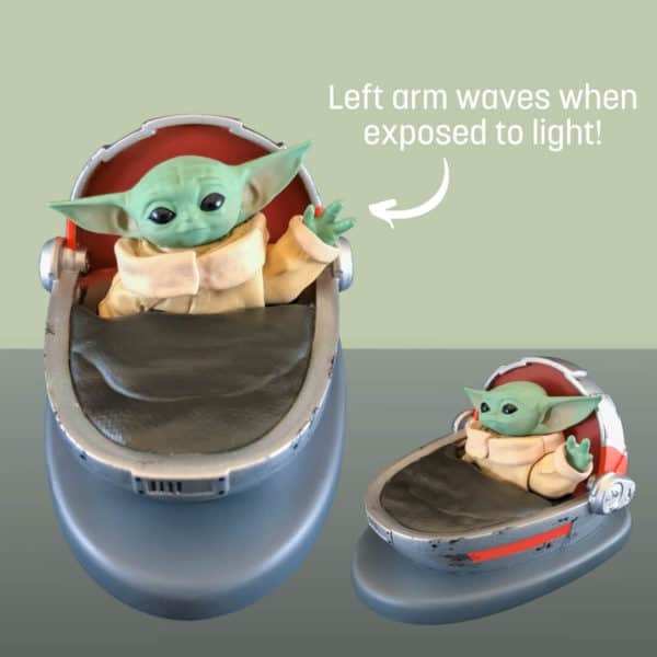 Star Wars The Mandalorian The Child (Grogu™) Solar Powered Dashboard Waver different angles