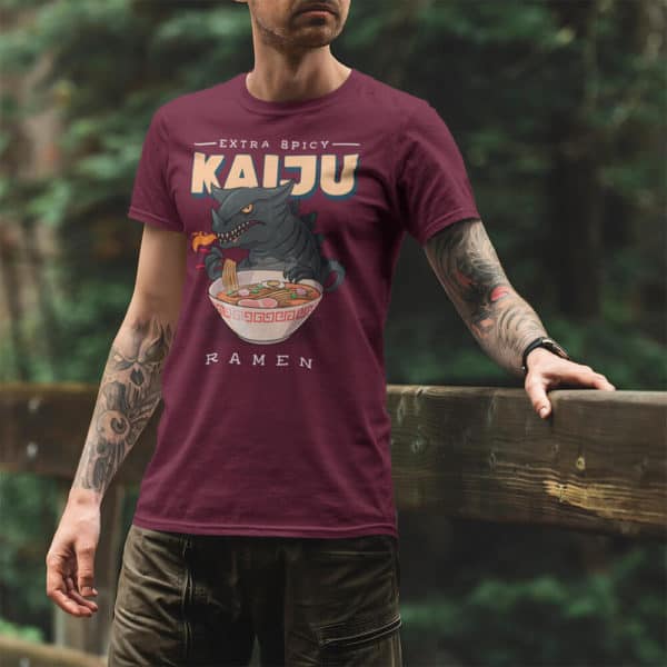 Kaiju Spicy Ramen T-Shirt Unisex on model
