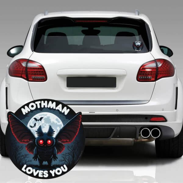 Mothman Decal placed on SUV